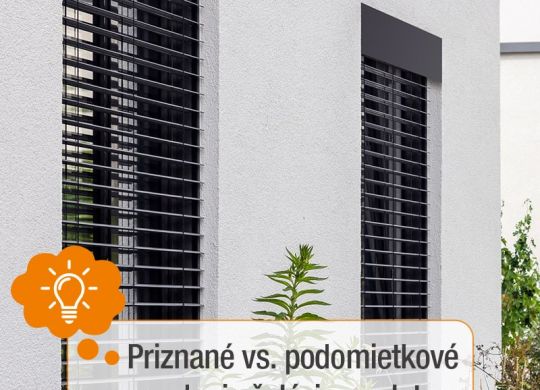 Priznané vs podomietkové prevedenia žalúzie a rolety