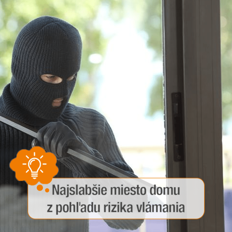 Najslabšie miesto domu z pohľadu rizika vlámania