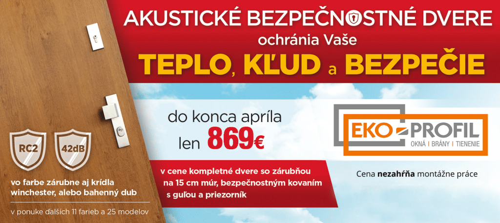 Akustické bezpečnostné dvere KOMSTA – teplo, kľud a bezpečie pre váš domov!