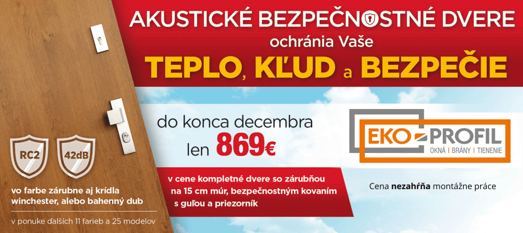 Bezpečnostné dvere KOMSTA v akciovej cene 869€