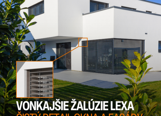 Vonkajšie žalúzie LEXA na novostavbu